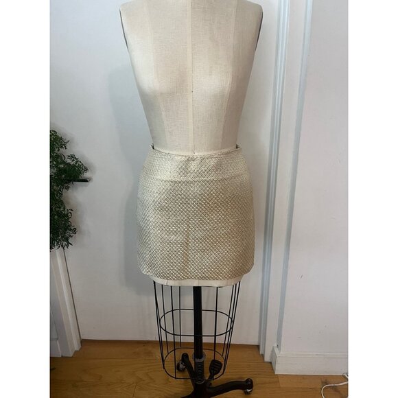 Ella Luna Metallic Gold Mini Skirt  Size XS - Picture 4 of 9